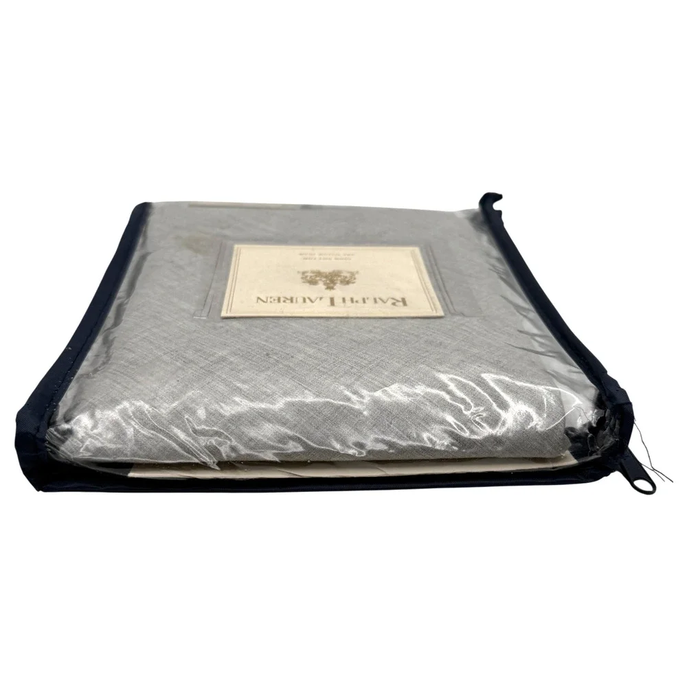 Ralph Lauren (1) Euro Pillow Sham Morgan Heather Light Gray Ardsley Vintage NOS